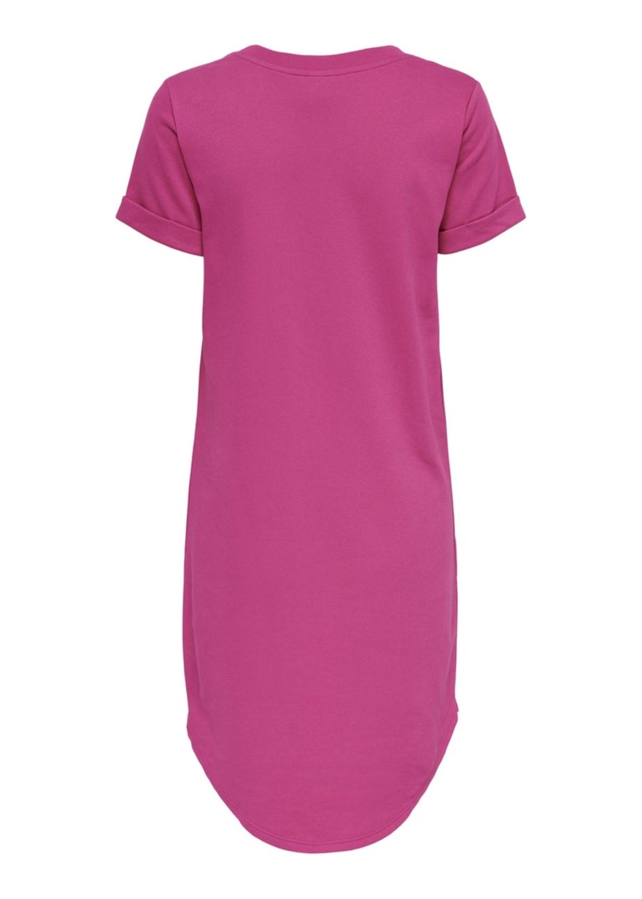 JDY Ivy Fuschia Short Sleeve Dress