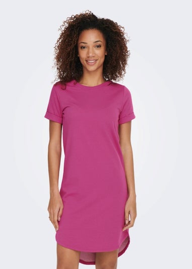 JDY Ivy Fuschia Short Sleeve Dress