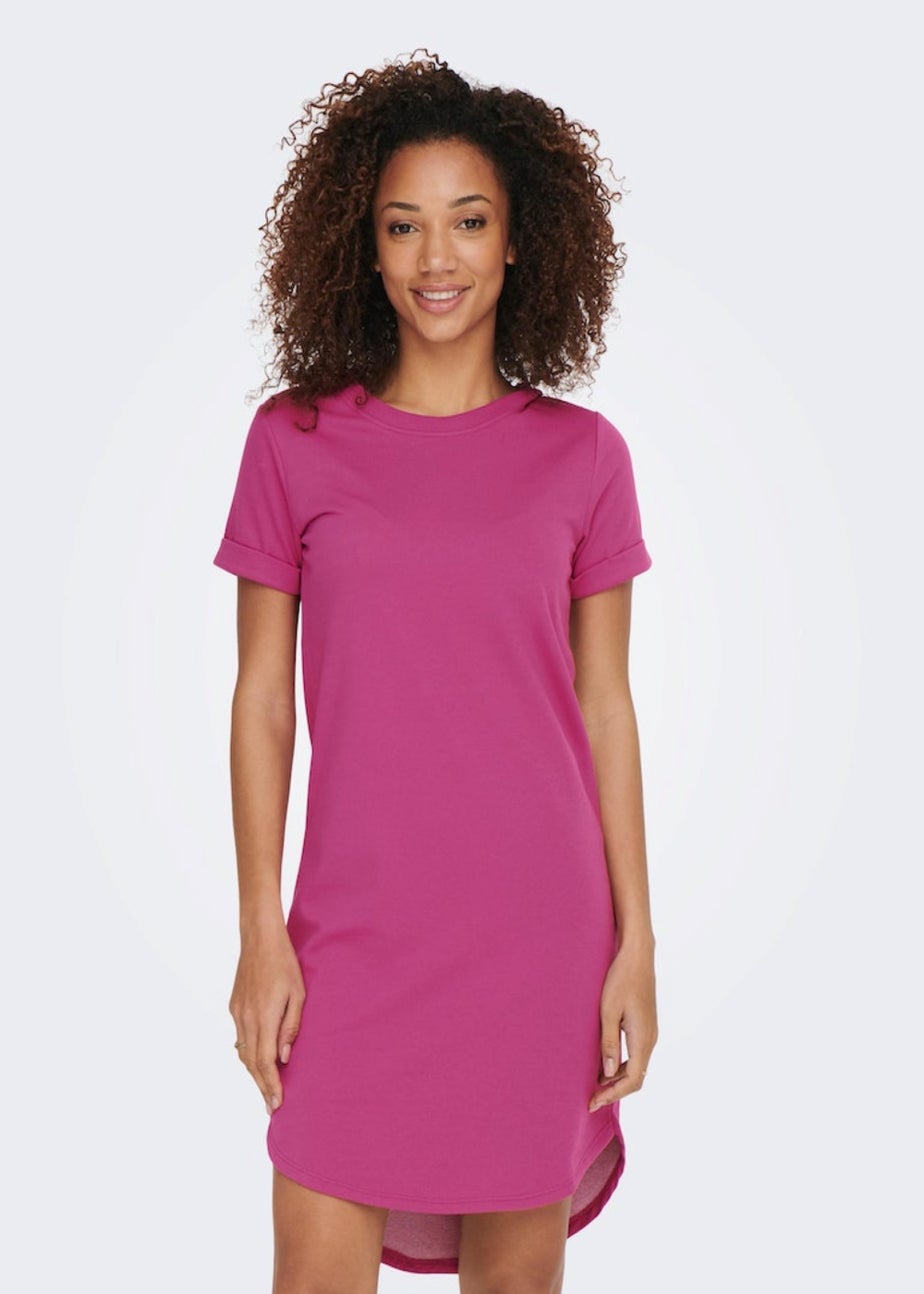 JDY Ivy Fuschia Short Sleeve Dress