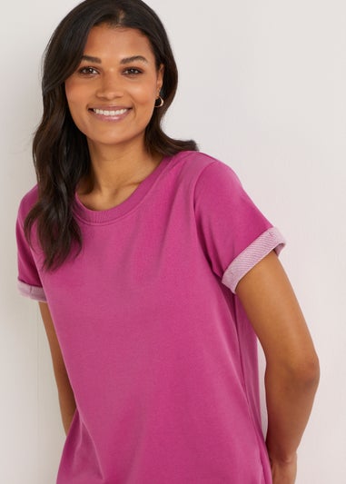 JDY Ivy Fuschia Short Sleeve Dress