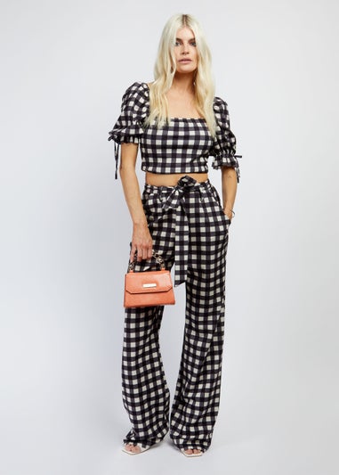 Girls on Film by Dani Dyer Black Gingham Co-Ord Top