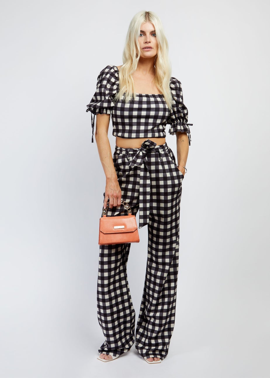 Girls on Film by Dani Dyer Black Gingham Co-Ord Top