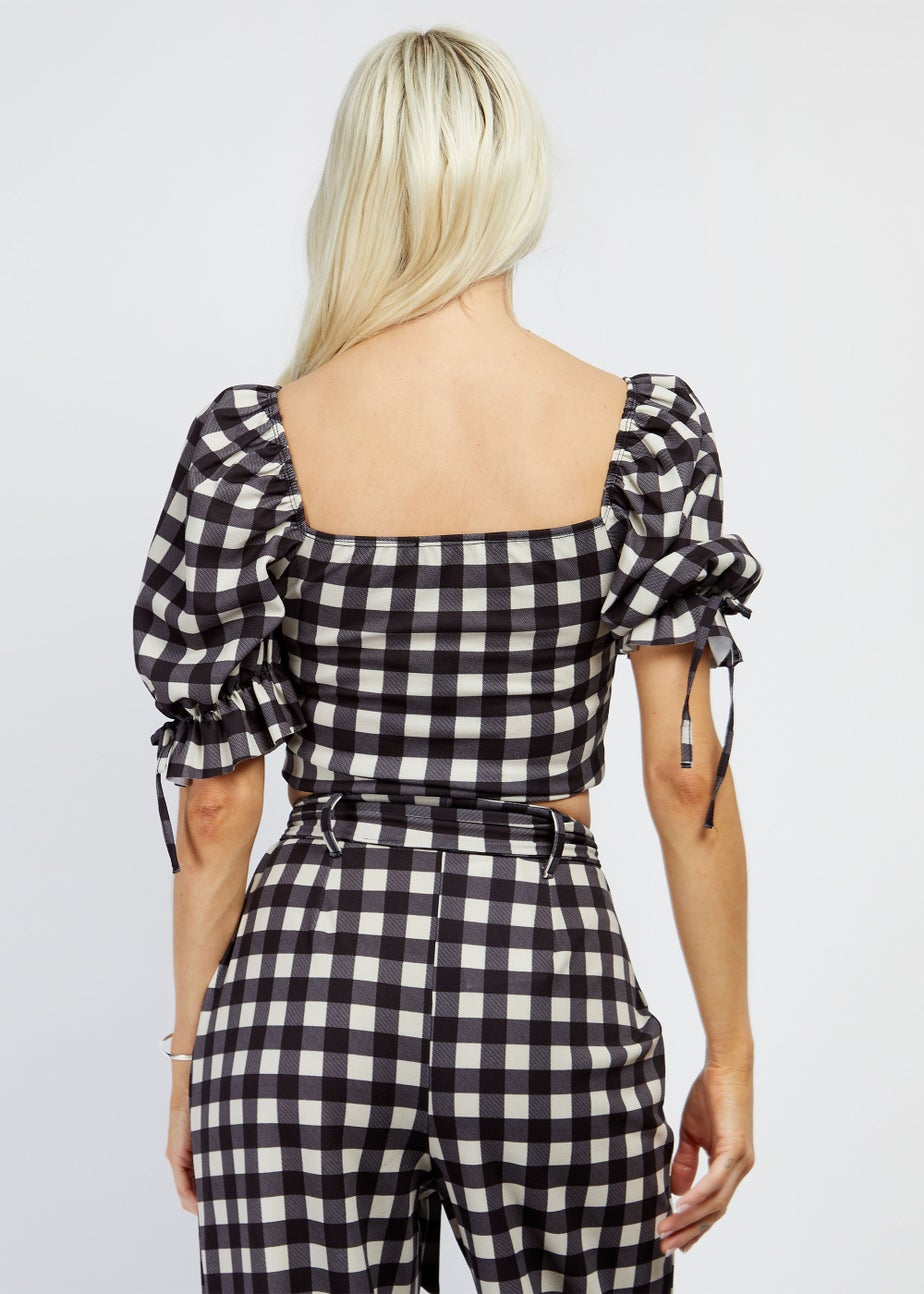 Girls on Film by Dani Dyer Black Gingham Co-Ord Top