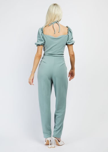 Girls on Film by Dani Dyer Sage Scuba Crepe Jumpsuit