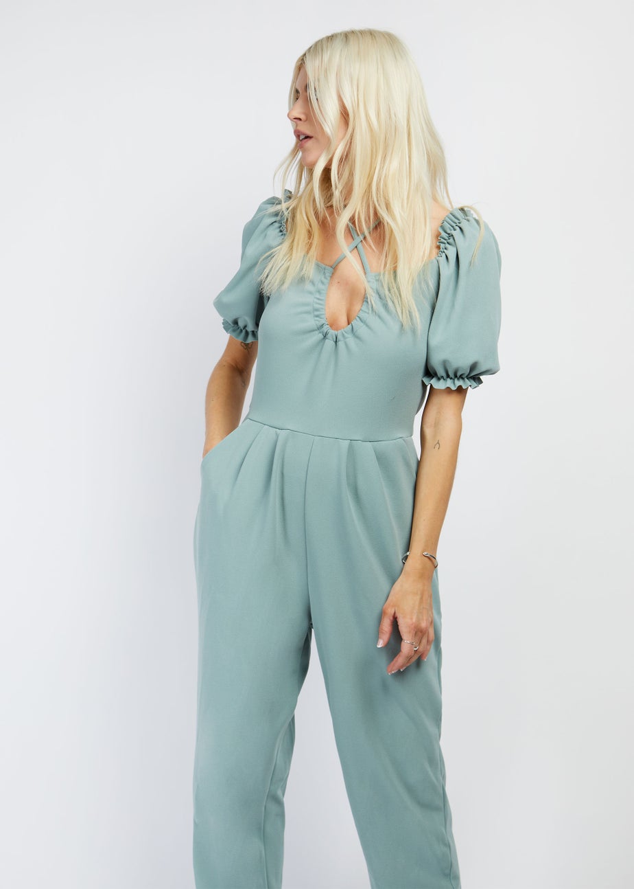 Girls on Film by Dani Dyer Sage Scuba Crepe Jumpsuit