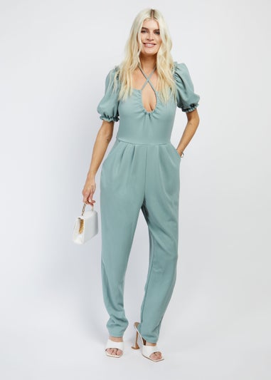Girls on Film by Dani Dyer Sage Scuba Crepe Jumpsuit