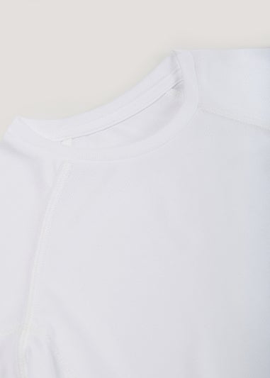 Girls White School Sports T-Shirt (3-13yrs)