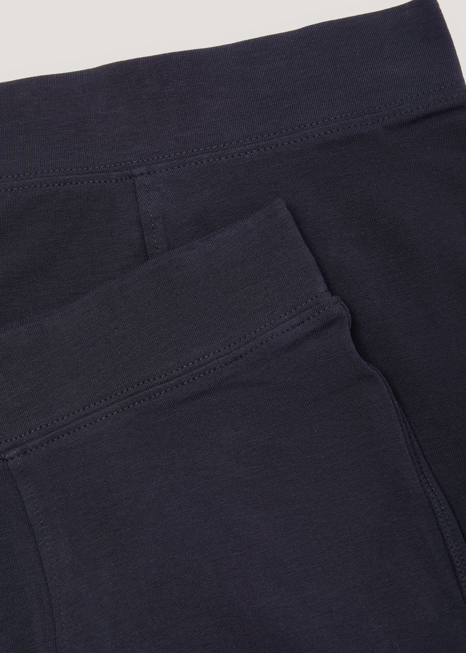 Girls 2 Pack Navy School Cycling Shorts (3-13yrs)