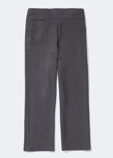 Girls Grey Straight Leg School Trousers (3-13yrs)