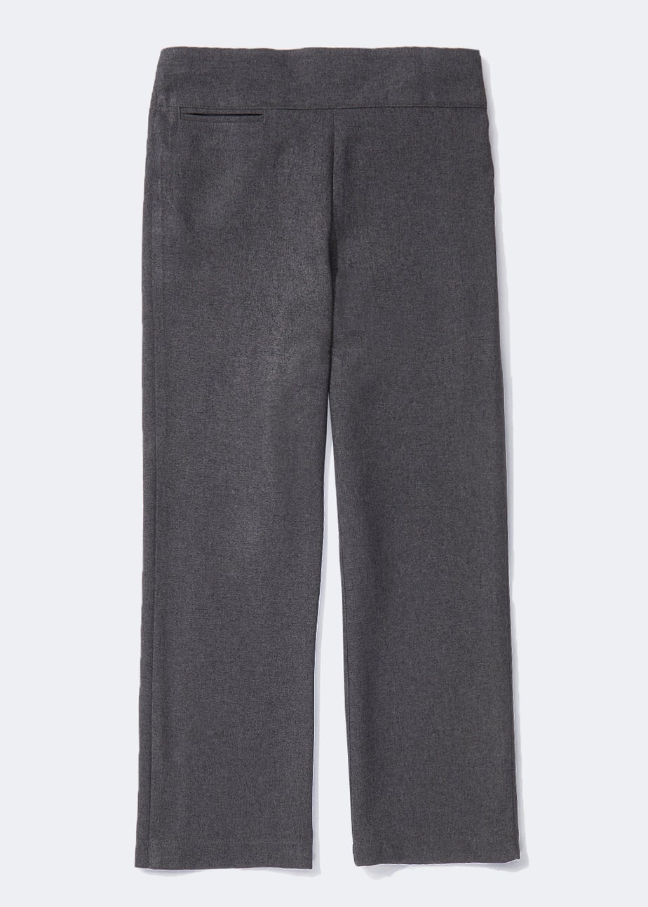 Girls Grey Straight Leg School Trousers (3-13yrs)