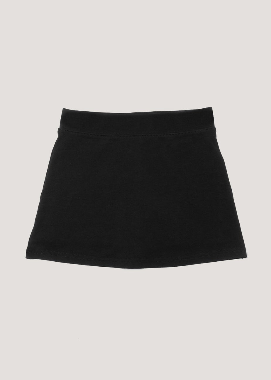 Girls Black Jersey School Sports Skort (3-13yrs)