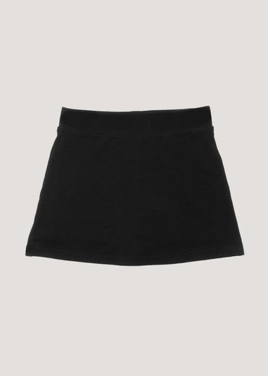 Girls Black Jersey School Sports Skort (3-13yrs)