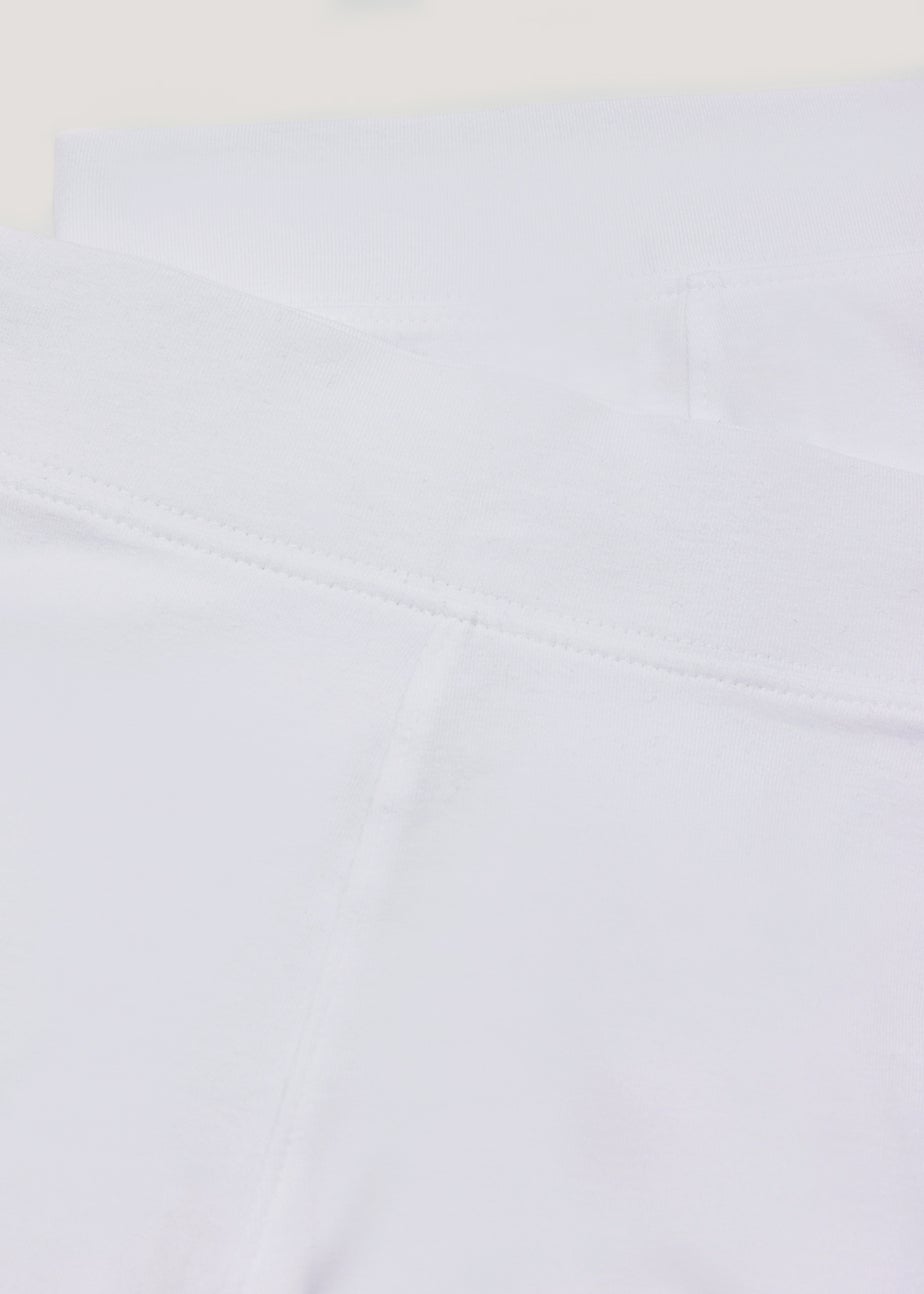 Girls 2 Pack White Cycling Shorts (3-13yrs)