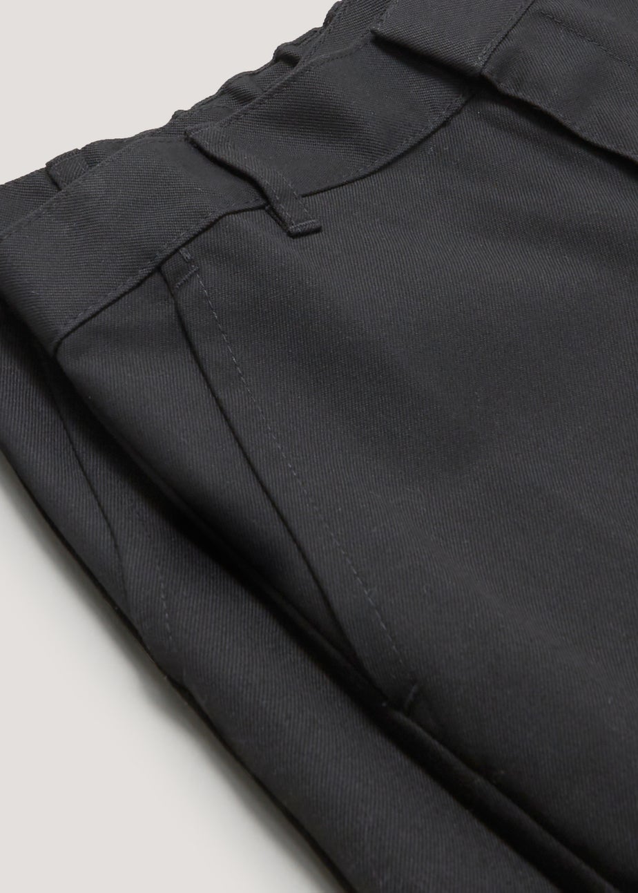 Boys 2 Pack Black Slim Fit School Trousers (3-16yrs)