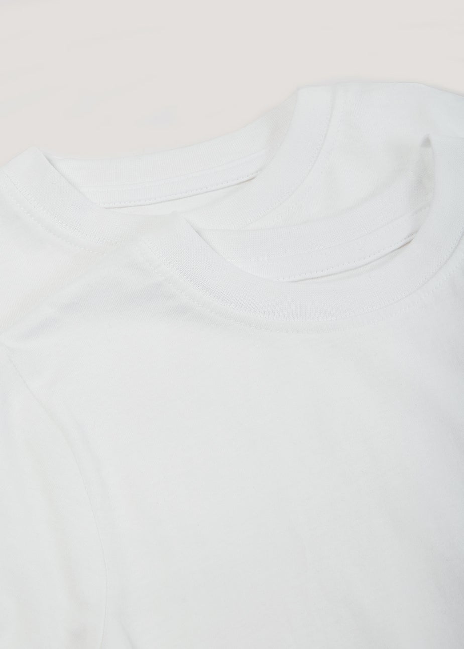 Kids 2 Pack White School T-Shirts (3-16yrs)