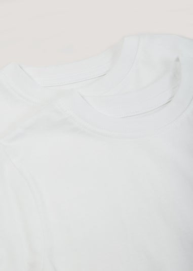 Kids 2 Pack White School T-Shirts (3-16yrs)