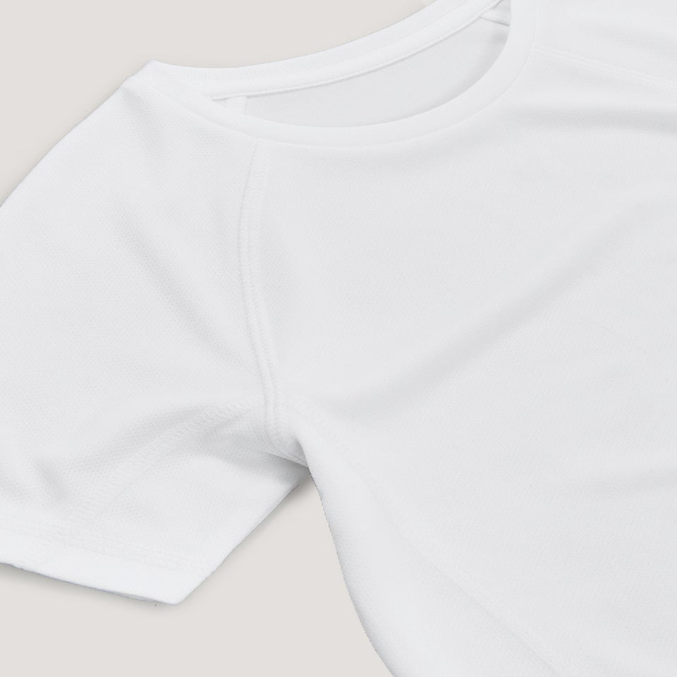 Kids White School Sports T-Shirt (3-13yrs)