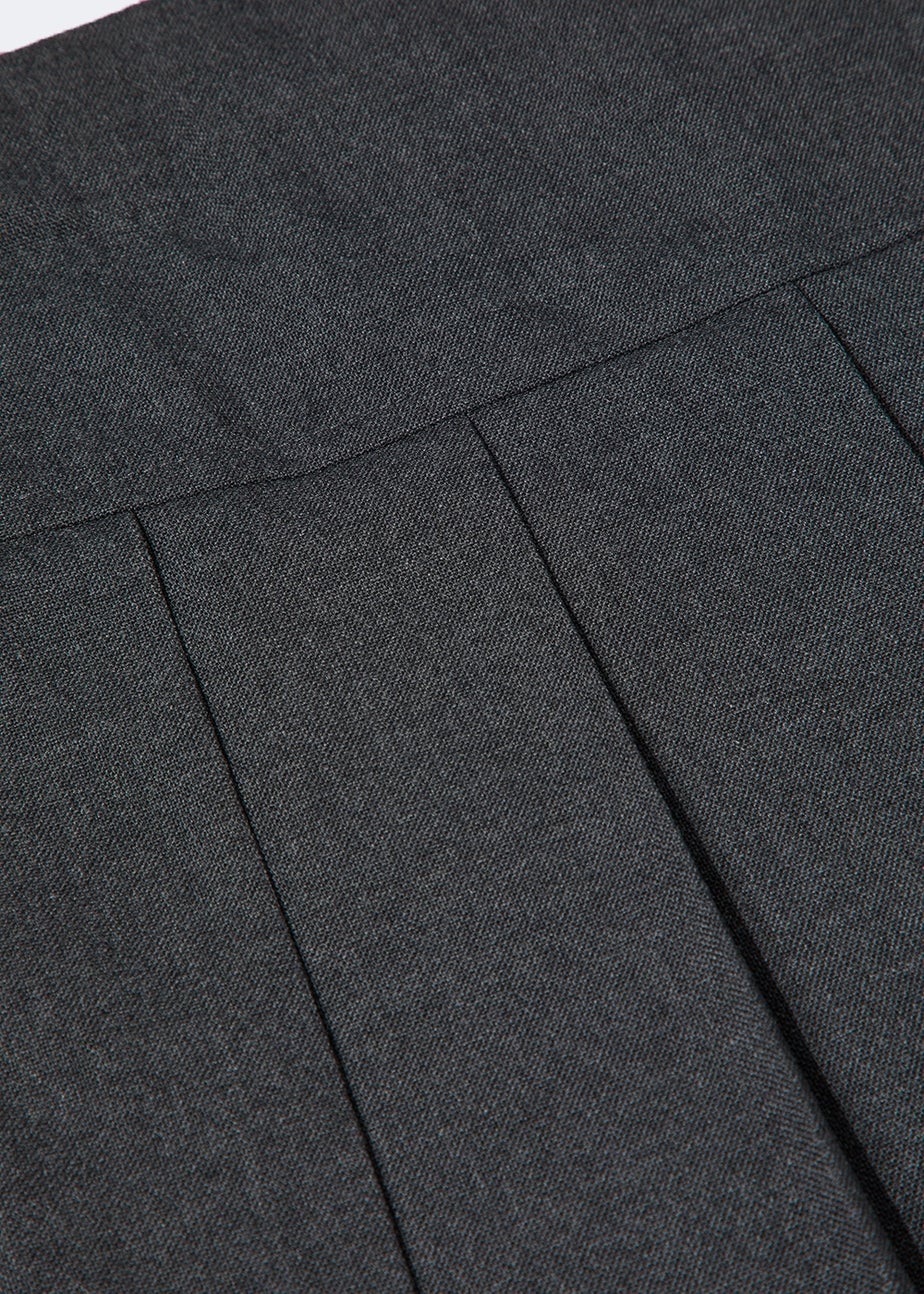 Girls Grey Box Pleat School Skirt (3-13yrs)