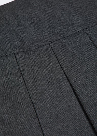 Girls Grey Box Pleat School Skirt (3-13yrs)