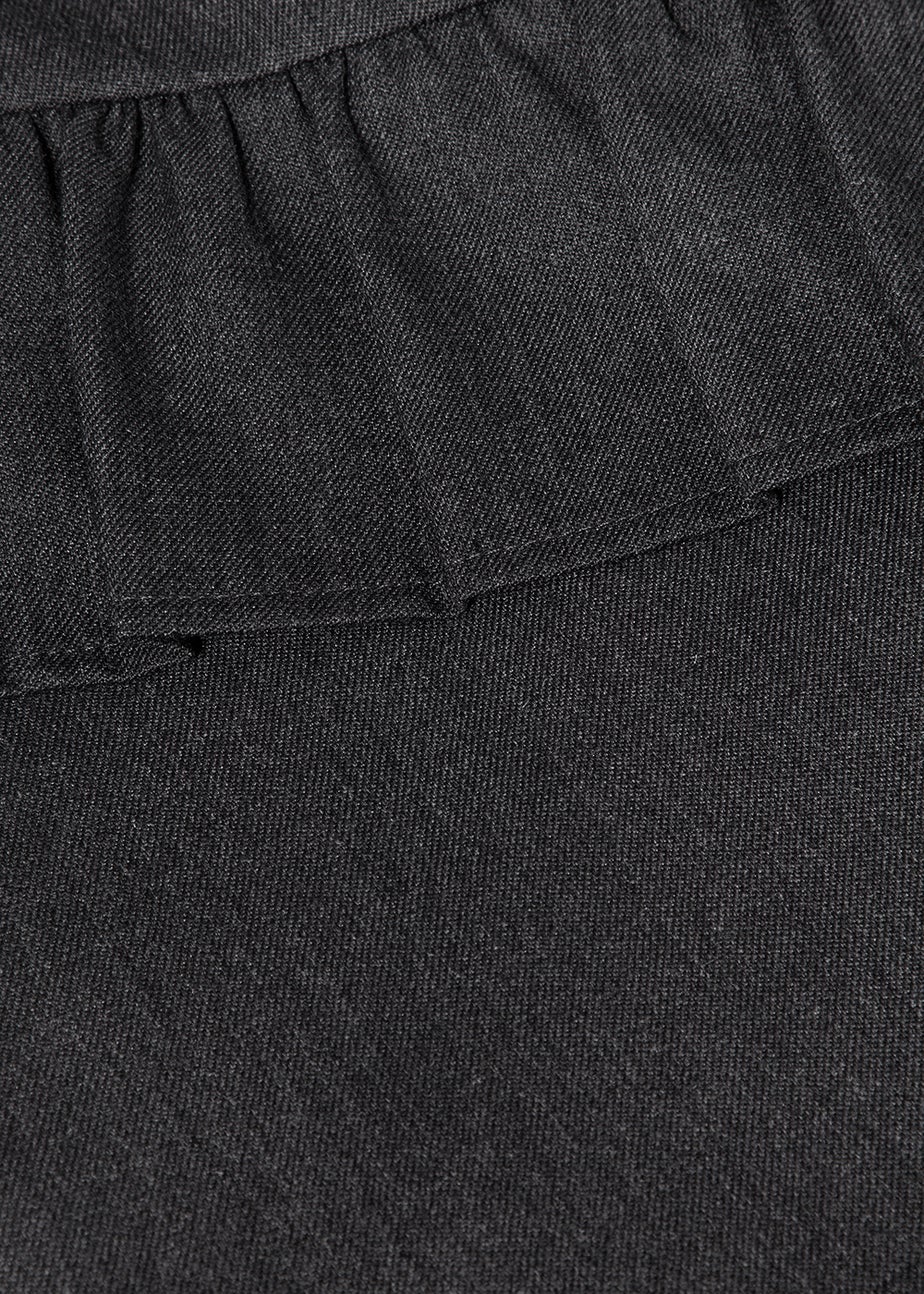 Girls Grey Ruffle School Skirt (3-16yrs)