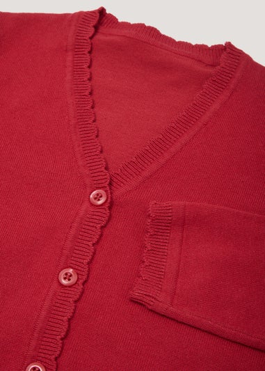 Girls 2 Pack Red School Cardigans (3-13yrs)