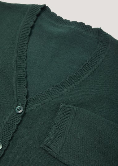 Girls 2 Pack Green School Cardigans (3-13yrs)