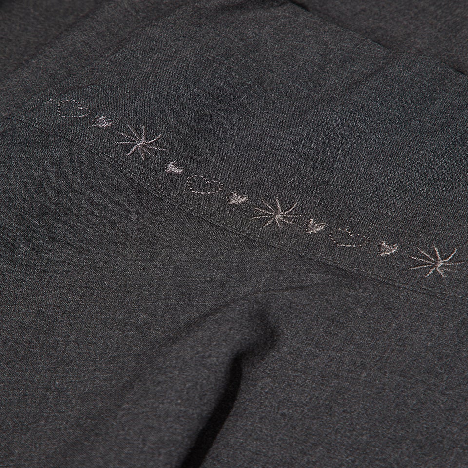 Girls 2 Pack Grey Embroidered School Skirts (4-13yrs)