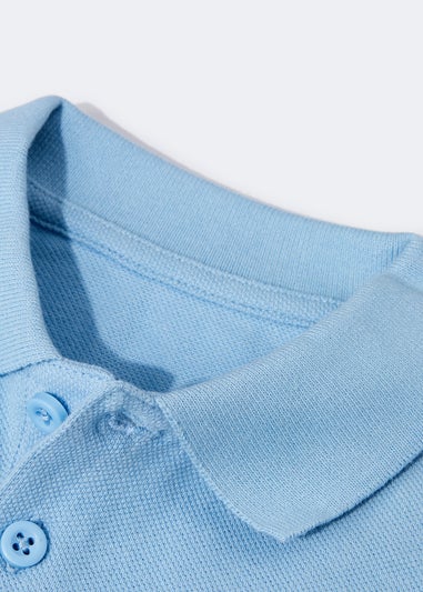 Kids 2 Pack Light Blue School Polo Shirts (3-16yrs)