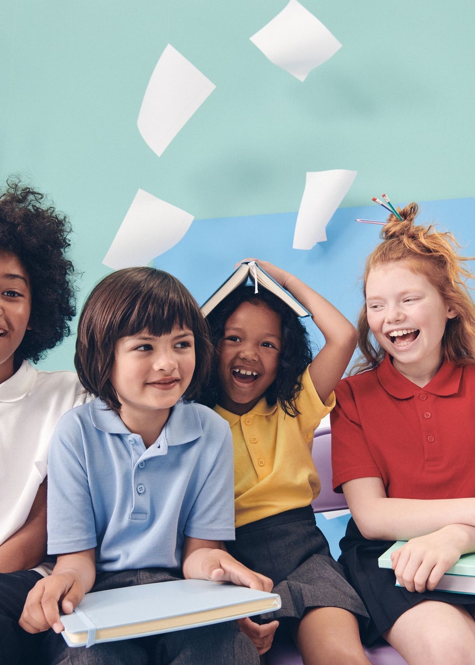 Kids 2 Pack Light Blue School Polo Shirts (3-16yrs)