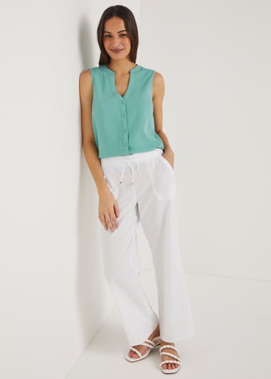Sage Sleeveless Blouse