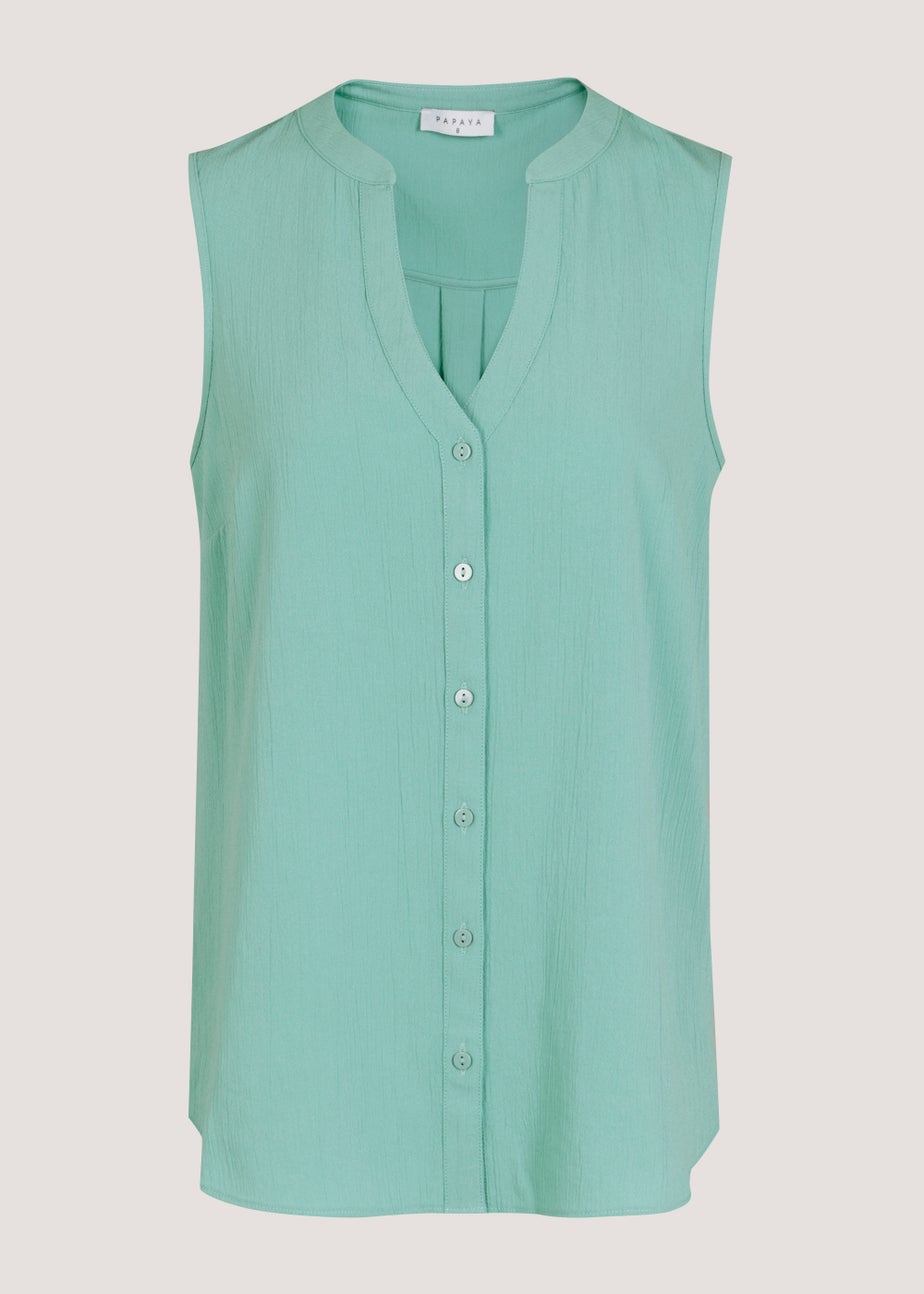 Sage Sleeveless Blouse