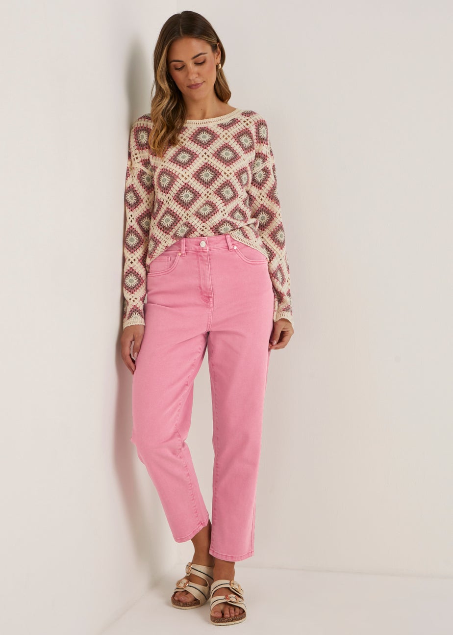 Ava Pink Mom Jeans