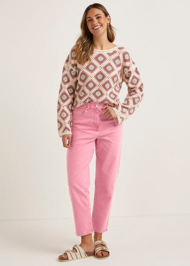 Ava Pink Mom Jeans