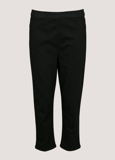 Rosie Black Cropped Pull On Jeggings