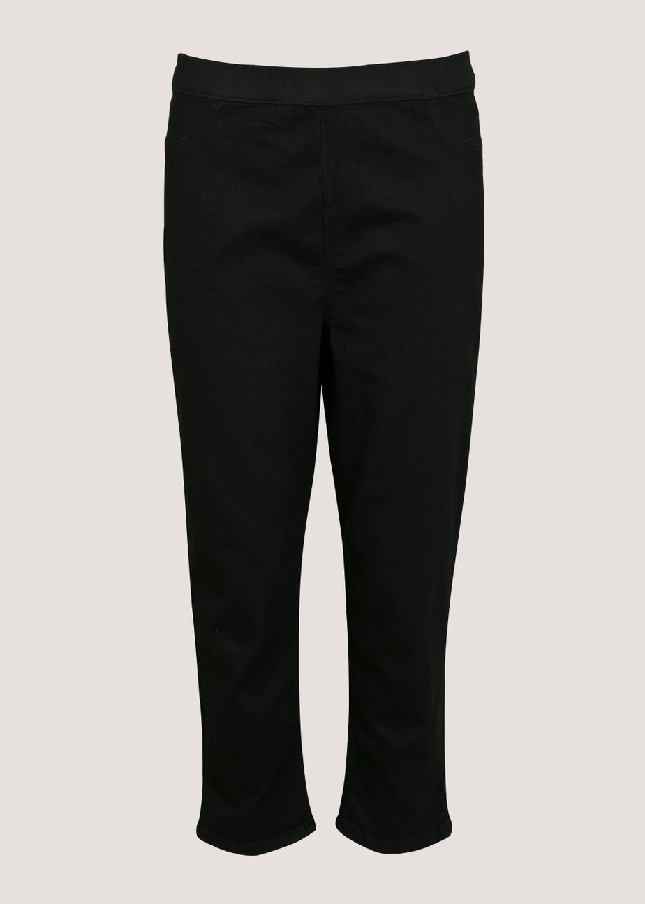 Rosie Black Cropped Pull On Jeggings