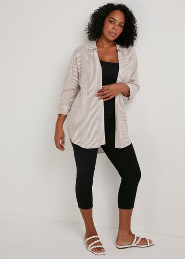 Rosie Black Cropped Pull On Jeggings