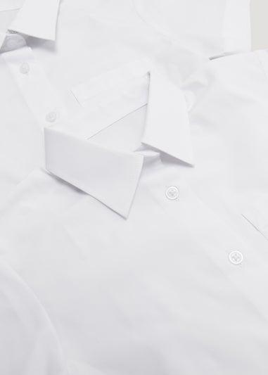 Girls 5 Pack White School Blouses (4-15yrs)