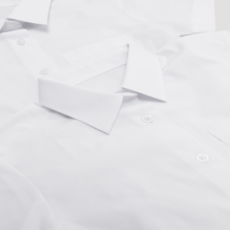 Girls 5 Pack White School Blouses (4-15yrs)