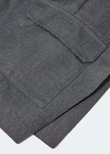 Boys Grey Cargo School Shorts (3-13yrs)