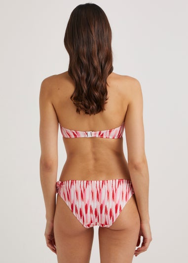 Pink Print Twist Bikini Bottoms