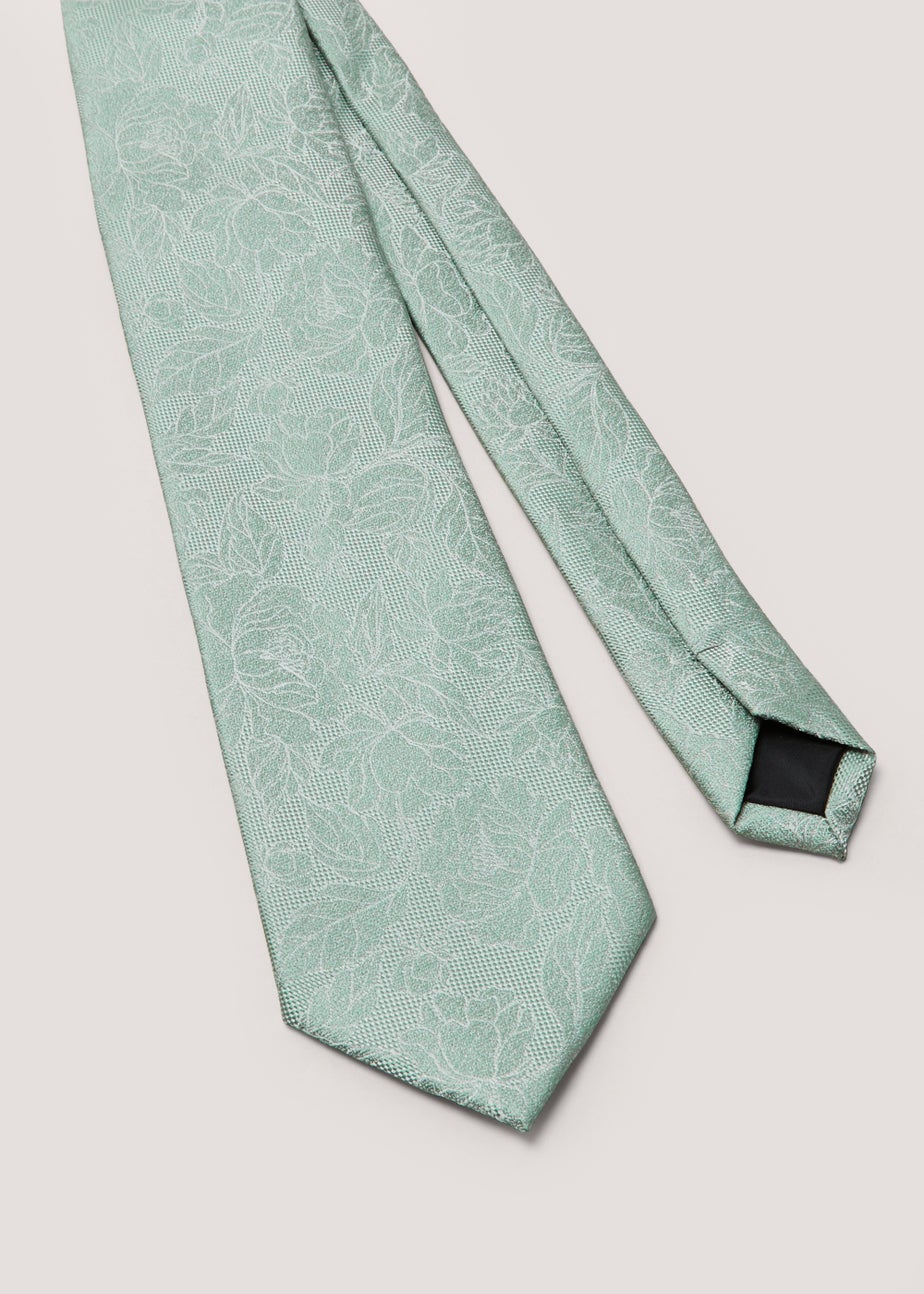 Taylor & Wright Sage Floral Print Tie