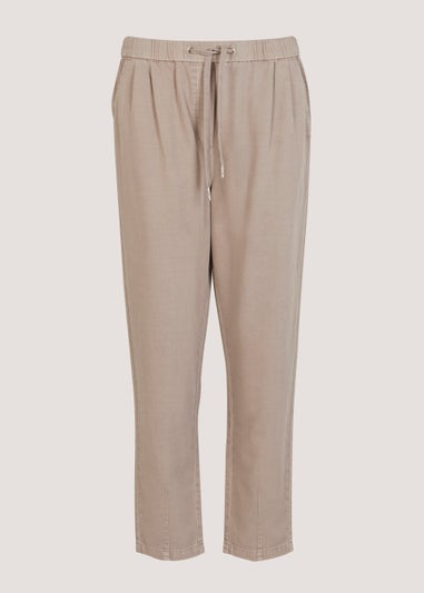 Stone Tencel Trousers