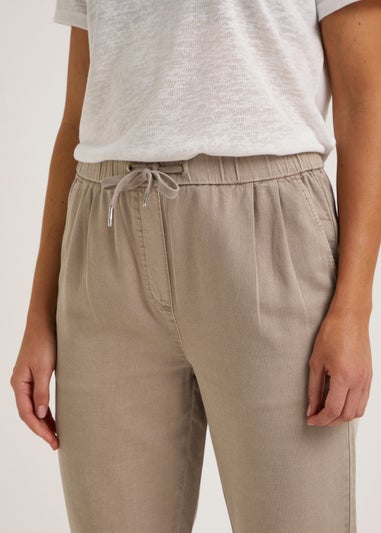 Stone Tencel Trousers