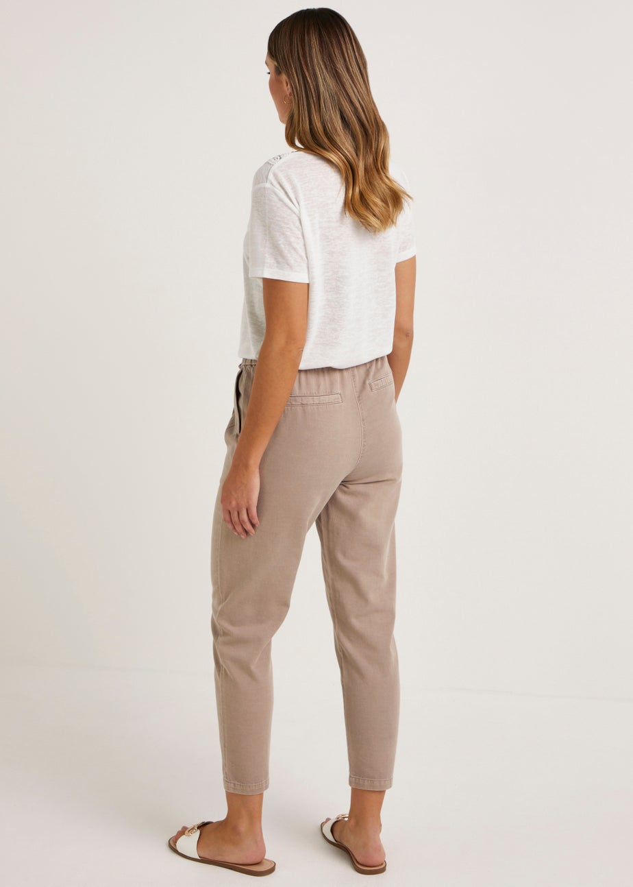 Stone Tencel Trousers