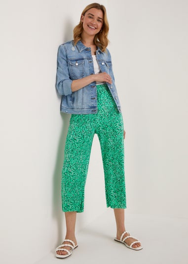 Green Spring Plisse Trousers