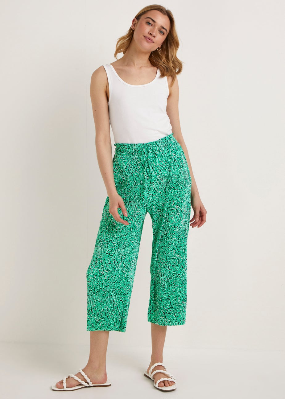 Green Spring Plisse Trousers