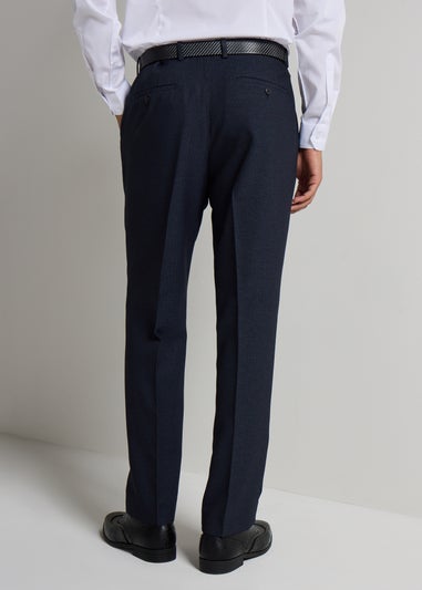 Taylor & Wright Navy Regular Fit Flexi Waist Trousers