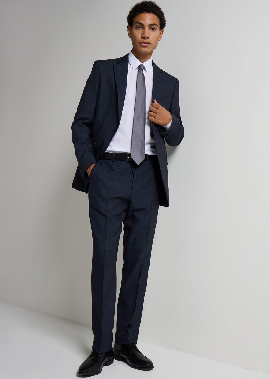 Taylor & Wright Navy Regular Fit Flexi Waist Trousers