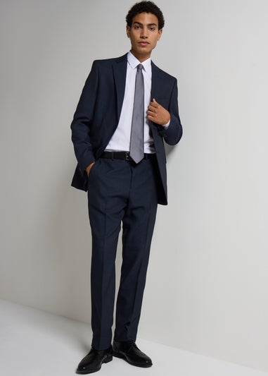 Taylor & Wright Navy Regular Fit Flexi Waist Trousers