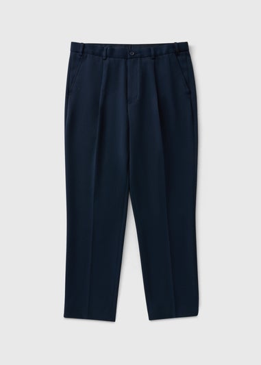 Taylor & Wright Navy Regular Fit Flexi Waist Trousers
